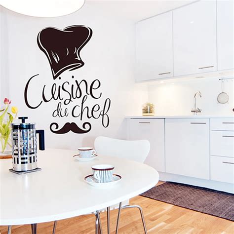 Aliexpress Buy French Chef S Kitchen Art Sticker Restaurant