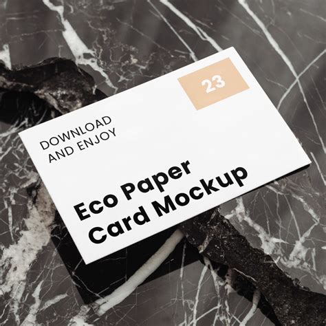 Free Business Card On Marble Mockup Mockupbee