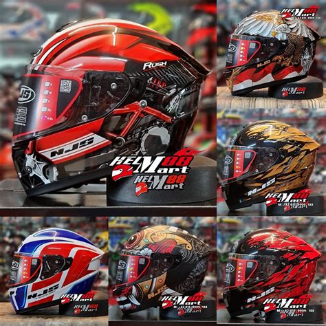 Jual NJS ZX 1 Helm Fullface Helm NJS ZX1 RUSH SPECTER TRICOLOR WINNER