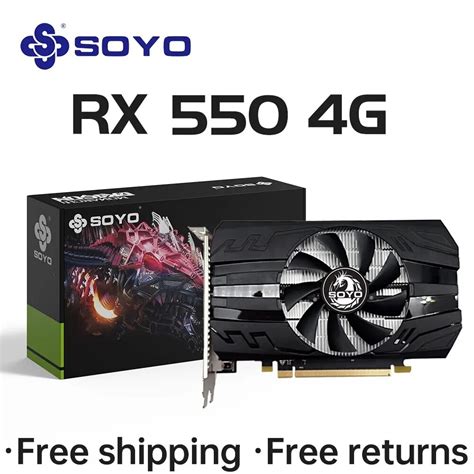 SOYO Tarjeta Gr Fica GPU AMD Radeon RX 550 4G GDDR5 128Bit 14nm