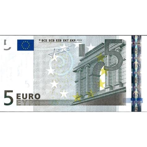 Euro Biljet Met Handtekening J C Trichet Unc P E D