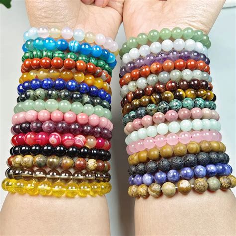 Fashion Multi Agate Natural Stone Beads Bracelet Men Wristband Bangle