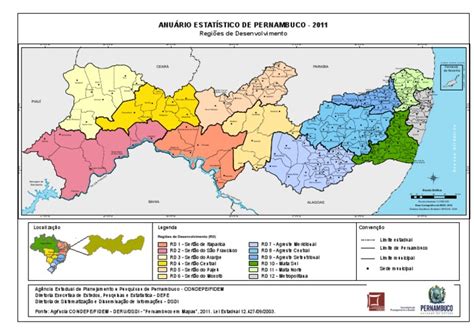 Mapa Das Regiões De Pernambuco - PE - Regiões de Desenvolvimento e Municípios | PDF