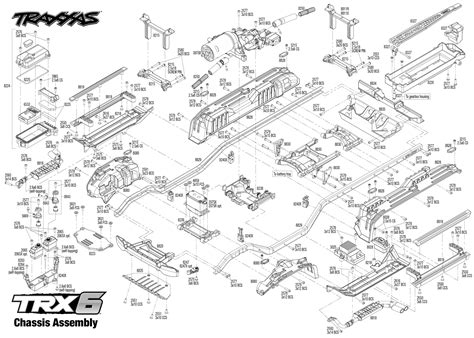 Exploded View Traxxas Trx 6 Mercedes G 63 6x6 110 Tqi Rtr Šasí Astra