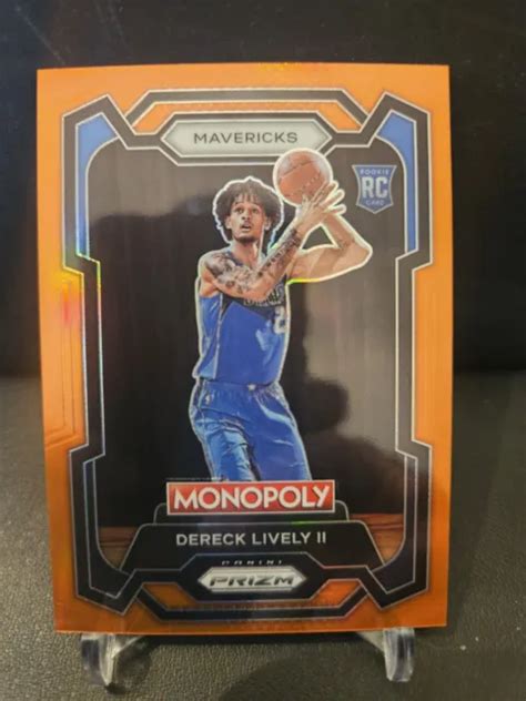 2023 24 MONOPOLY DERECK Lively II Orange 124 Rookie RC 24 Mavericks