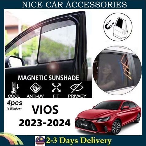 Toyota Vios 2023 2024 Epic Magnetic Sunshade 4 PCS Shopee Malaysia