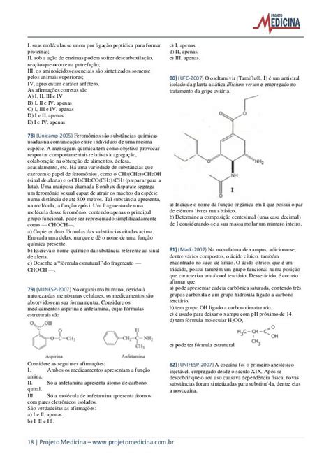 Exercicios Quimica Funcoes Organicas Gabarito Resolucao Fun Es