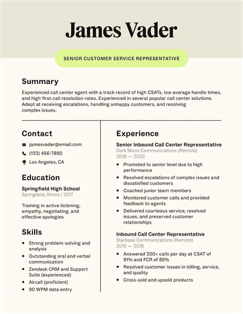 15 Call Center Resume Examples Tips And Templates