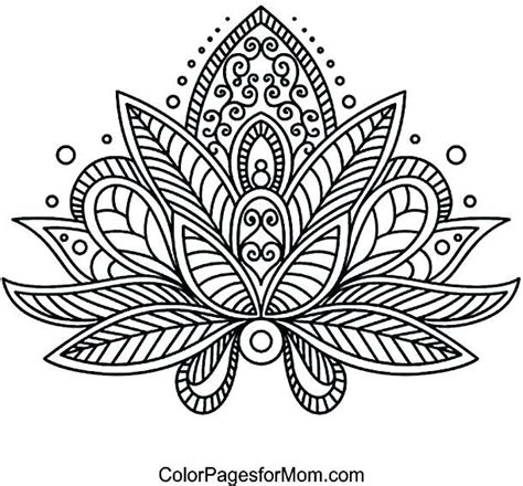 Printable Lotus Flower Mandala Coloring Pages