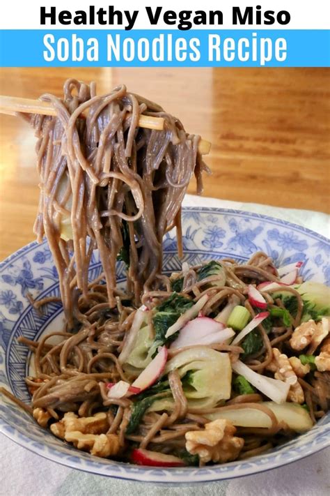 Healthy Japanese Vegan Miso Soba Noodles Recipe