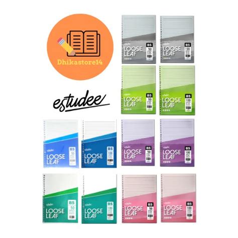 Jual Estudee Loose Leaf Kertas Binder Ukuran B Murah Meriah Shopee