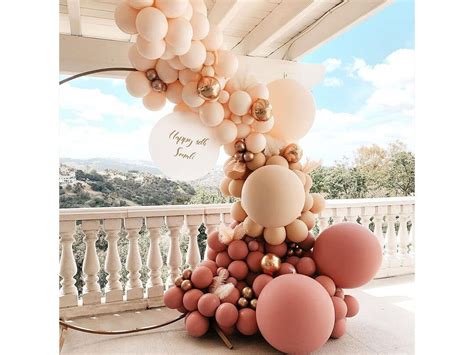 Nude Dusty Pink Balloon Garland Kit Blush Coffee Brown Rose Etsy