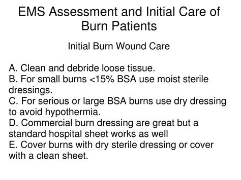 Ppt Ems Assessment And Initial Care Of Burn Patients Powerpoint Presentation Id 456800