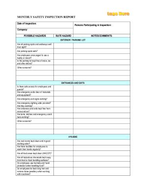 Fillable Online Restaurants Workplace Inspection Recording Form Fax