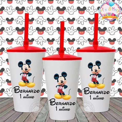 Copos Twister Personalizado Mickey No Elo Art S Magic Ff