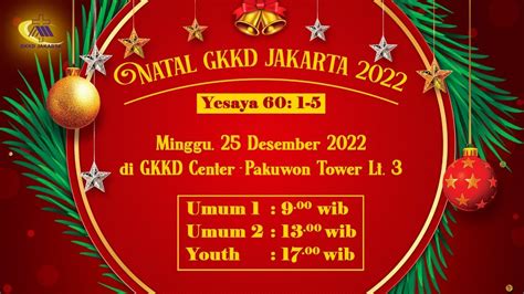 Natal Youth Gkkd Jakarta Pkl Wib Youtube