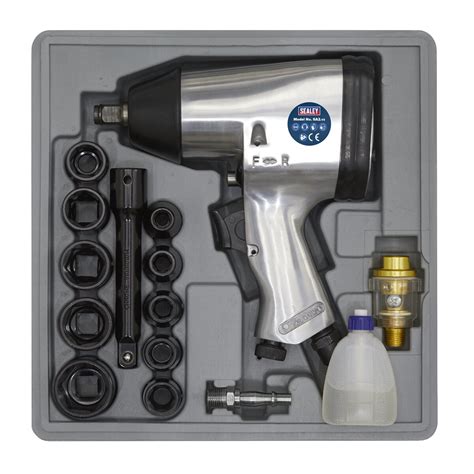 Air Impact Wrench Kit With Sockets 1 2 Sq Drive Building Materials Online