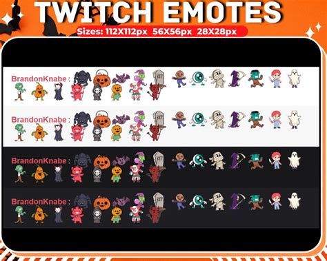 Halloween Twitch Emotes Pack For Twitch Streamers Twitch Discord