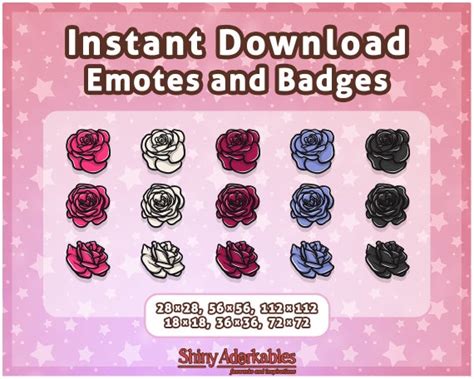 1st Rose Flower Emojis For Streaming Twitch Discord Youtube Etsy