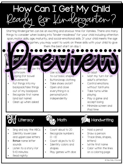 Kindergarten Readiness Checklist Kindergarten Assessments Ready For