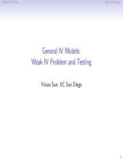 C Weak Iv Problem And Testing Pdf Weak IV Problem Weak IV Testing