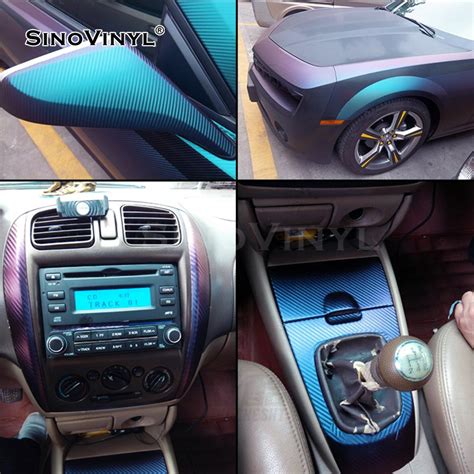 Chameleon Color Change 3D Carbon Fiber Vinyl Rolls Sino Car Film