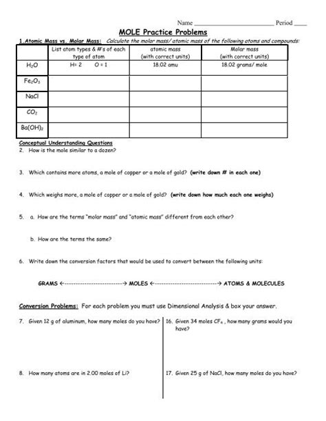 The Mole worksheet - Worksheets Library