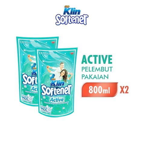 Jual So Klin Softener Active Pewangi Pelicin Pakaian 2 X 800 ML