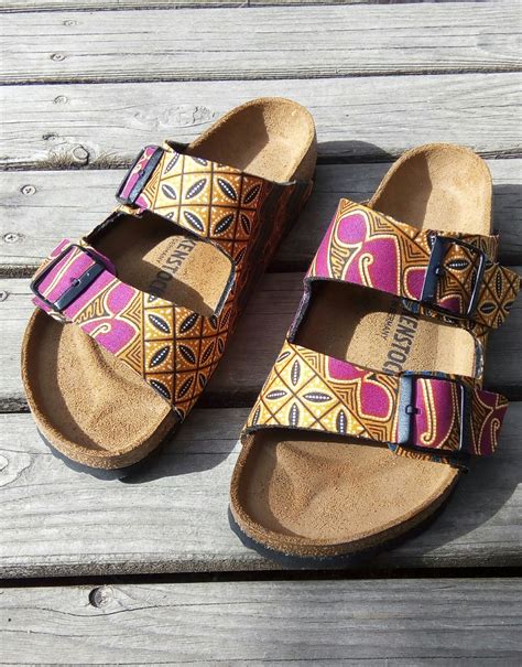 Arizona Birkenstocks Get Diy Upgrade Batik Cotton Fabric Covers