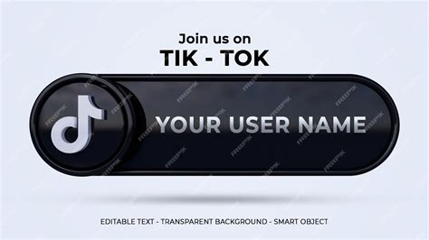 Premium Psd Follow Us On Tik Tok Social Media Banner With 3d Logo And