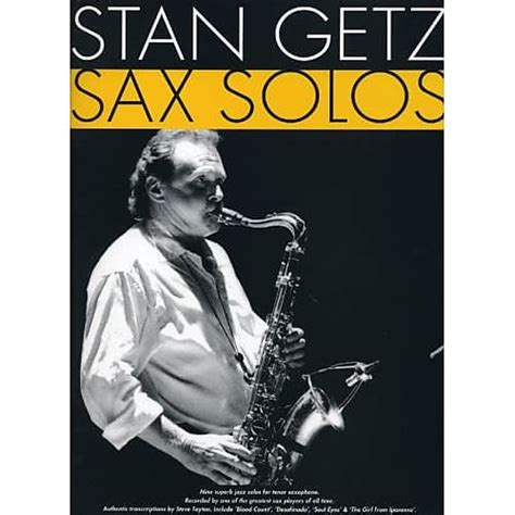 Stan Getz Sax Solos (Tenor Saxophone, with chord symbols / | Reverb