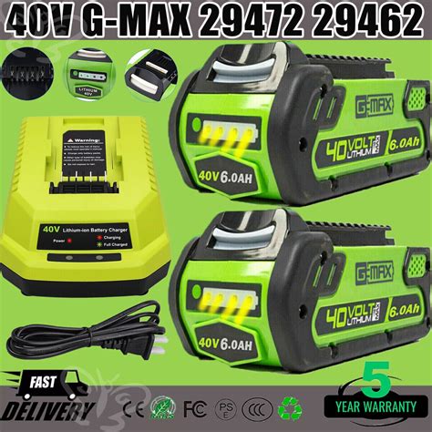 Ah For Greenworks V Lithium G Max Battery