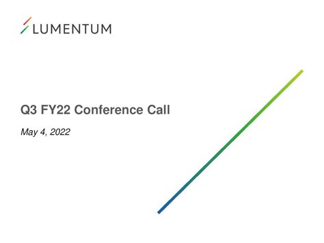 Lumentum Holdings Inc 2022 Q3 Results Earnings Call Presentation