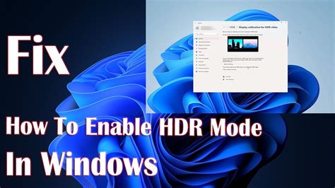 Enable Hdr In Windows How To Youtube