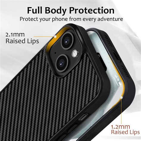 Kaisenkec Slim And Thin Carbon Fiber Case For Iphone 15 Plus With