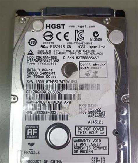Жесткий диск HDD hgst 500gb б/у | Festima.Ru – частные объявления