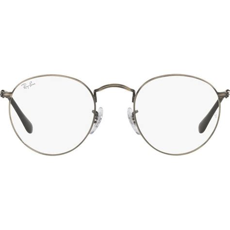 Shop Ray Ban Glasses Round Metal Rx3447v Gunmetalclear 50