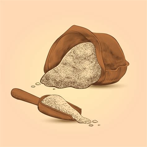 Wheat Bag Sketche Hand Drawing With Background Vector Art At