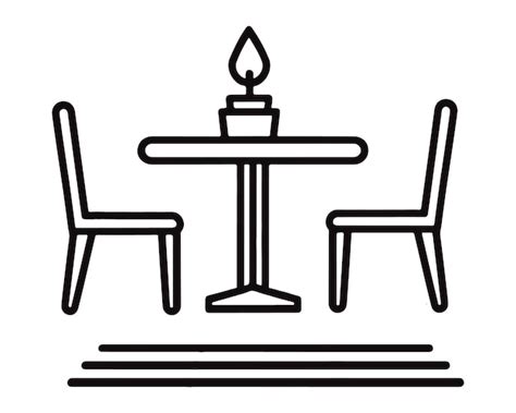 Premium Vector Dining Table Icon On White Background Vector Illustration