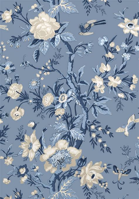 Pin By Battula Arjun On Flowers Desgin Blue Floral Wallpaper Floral