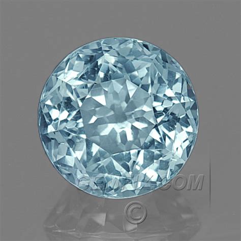 Unheated Pastel Aqua Blue Round Montana Sapphire Roulette Cut