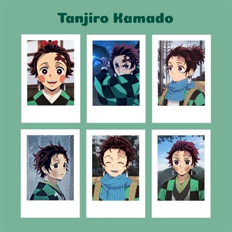 Polaroid Anime Demon Slayer Kimetsu No Yaiba Nezuko Tanjiro Inosuke