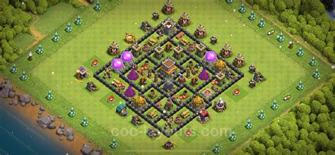 Best Anti 3 Stars Base Th8 With Link Hybrid Town Hall Level 8 Base