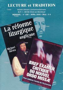 N Avril La R Forme Liturgique Anglicane Bref Examen