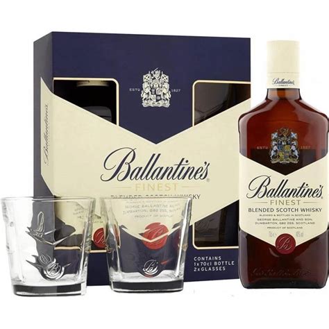 Set Whisky Ballantine S Cu 2 Pahare 0 7 L 40 Alcool Ballantine S