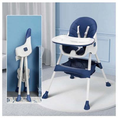 Ripley Silla Comer Babykiss Plegable Azul Ruedas