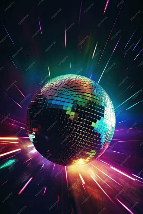 Premium Photo Vertical Image Of A Stunning Disco Ball With Fantastic