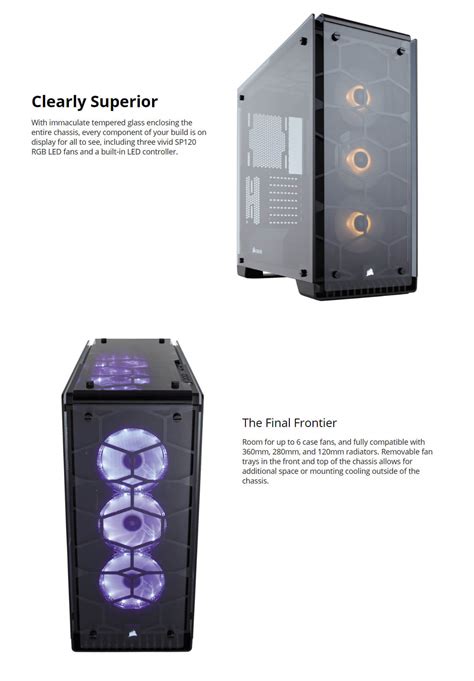 Corsair Crystal 570X RGB Tempered Glass Premium ATX Mid Tower Case