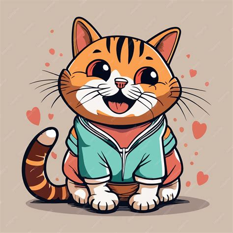 Premium Vector Cute Cat Illustration