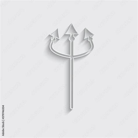 paper trident icon vector. trident symbol Stock Vector | Adobe Stock